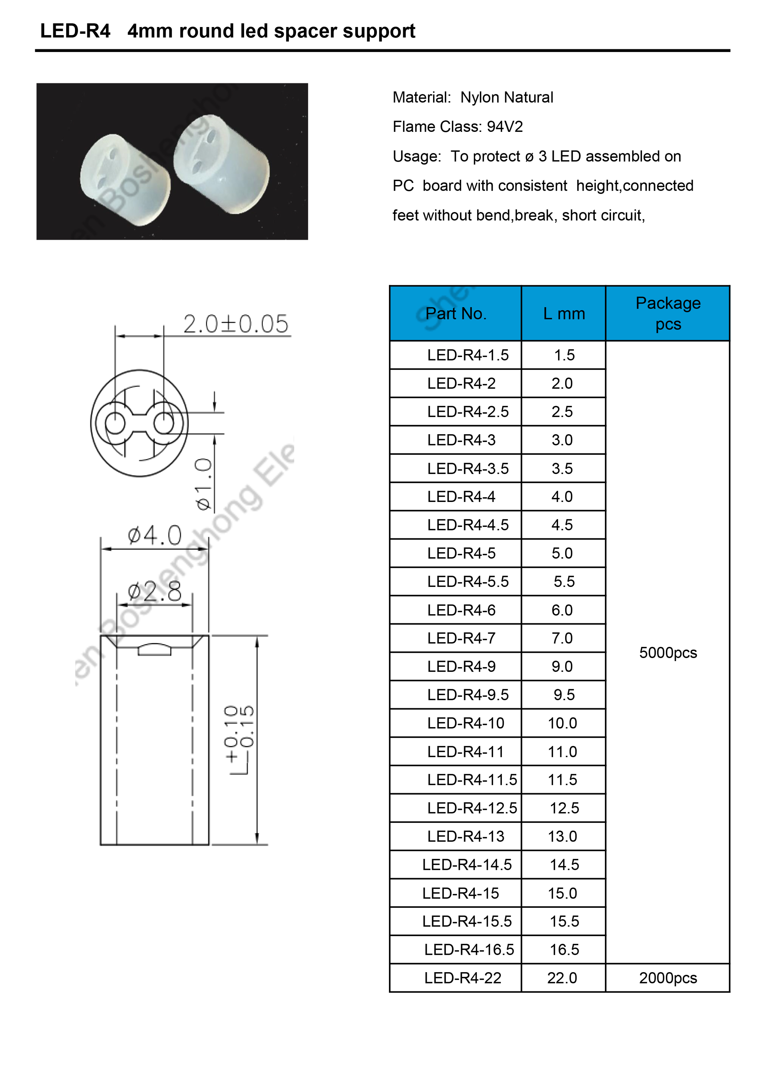 3-001 LED-R4 4mm LED spacer support specification.jpg