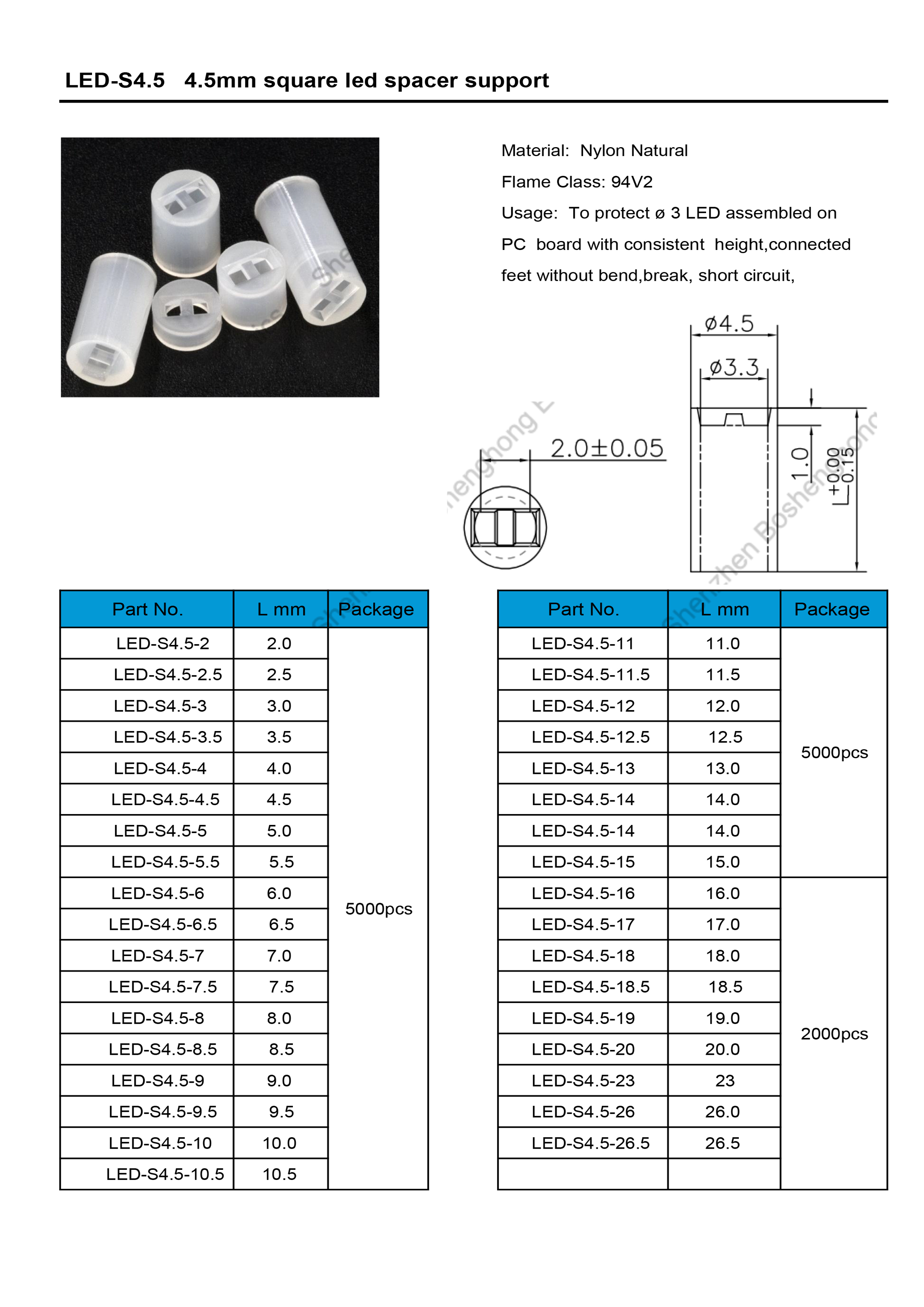 3-004 LED-S4.5mm square led spacer support specification.jpg
