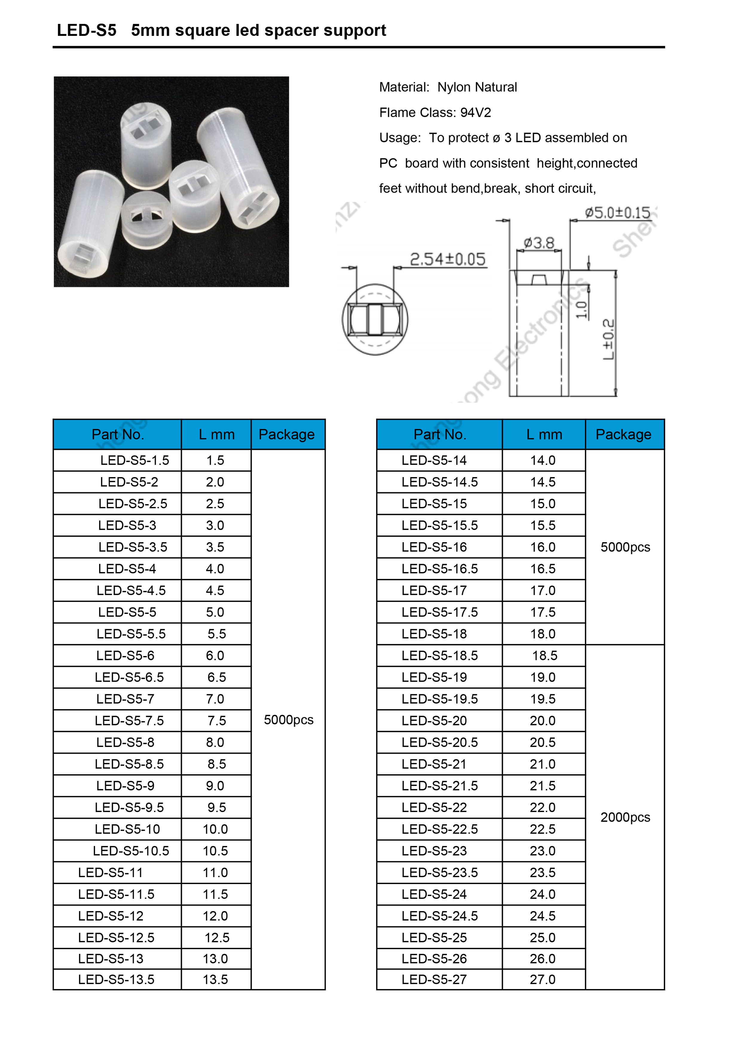 3-005 LED-S5mm square led spacer support specification.jpg